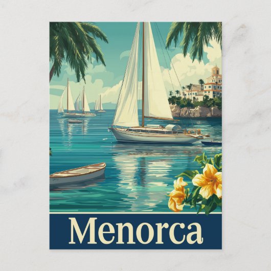 Menorca Vintage Postkarte (Vorderseite)