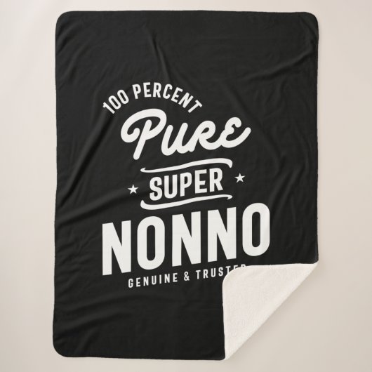 Mens 100% Pure Super Nonno Geschenk Sherpadecke (Vorderseite)