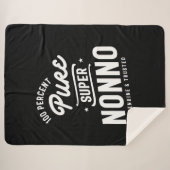 Mens 100% Pure Super Nonno Geschenk Sherpadecke (Vorderseite (Horizontal))