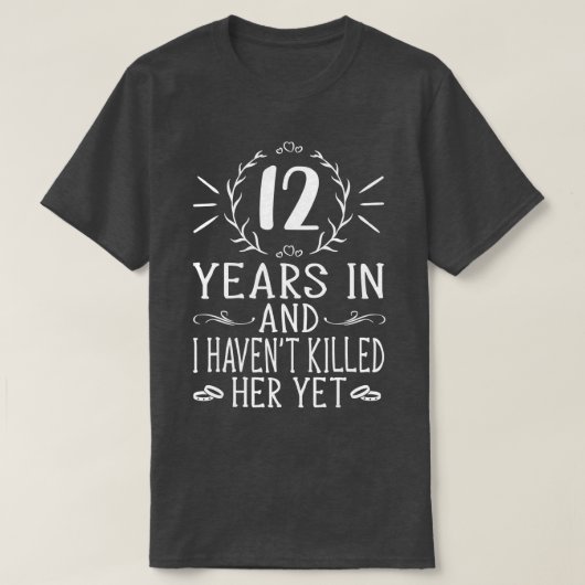 MENS 12th Wedding Anniversary Ohrts For Him 12 Ye T-Shirt (Design vorne)