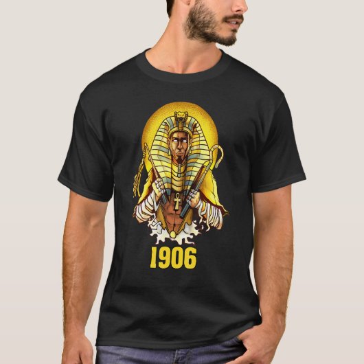 Mens 1906 Sphinx Alpha Ace Fraternity Pharoah T-Shirt (Vorderseite)