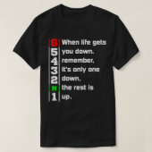 Mens 1 Down 6 Up Motorcycle drag racing  T-Shirt (Design vorne)