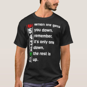 Mens 1 Down 6 Up Motorrad T-Shirt