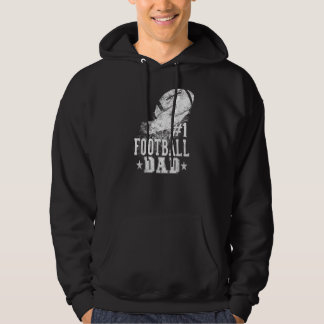 Mens 1 Football Vater für Vatertag Fußball Hoodie