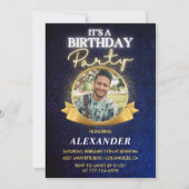 Mens 22. Geburtstag Einladungen Eleganter Chic (Vorderseite)