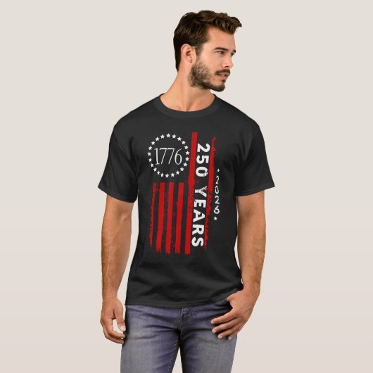 Mens 250th Anniversary America  T-Shirt (Vorne ganz)