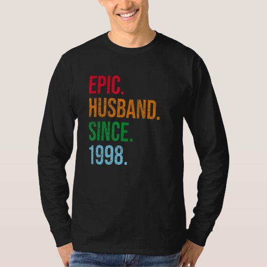 Mens 25th Wedding Anniversary Ideas Epic Husband S T-Shirt (Vorderseite)