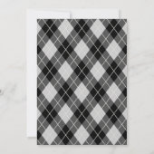 Mens 30. Geburtstag Golf Moderne Raute Black Einladung (Rückseite)