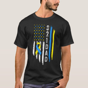 Mens 321 Vater Chromosom World Down Syndrom Awaren T-Shirt