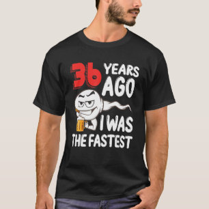 Mens 36. Geburtstagskleid vor 36 Jahren war ich da T-Shirt