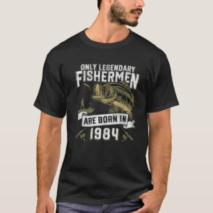 Mens 37 Jahre alt Fischerei Geburtstag Geboren 198 T-Shirt