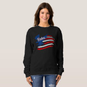 Mens 4. Juli Adlerflagge Baba Flagge Sweatshirt (Vorne ganz)