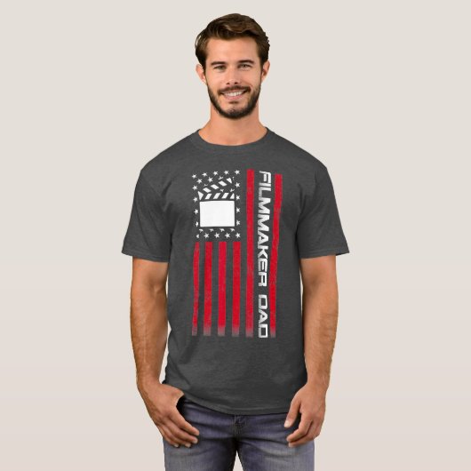 Mens 4. Juli US Flag Filmmaker Vater Geschenk für T-Shirt (Vorne ganz)