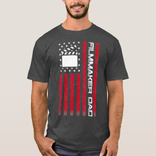 Mens 4. Juli US Flag Filmmaker Vater Geschenk für T-Shirt