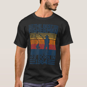 Mens 58 Years Old Fisherman Fishing 58. Geburtstag T-Shirt