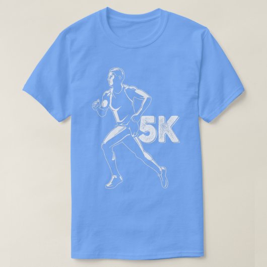 Mens 5K Marathon Runner Road Race Running Products T-Shirt (Design vorne)
