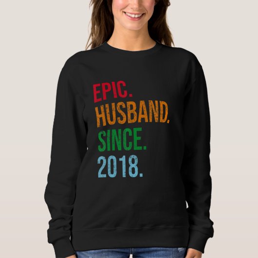 Mens 5th Wedding Anniversary Ideas Epic Husband Si Sweatshirt (Vorderseite)