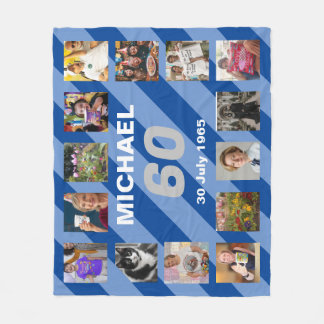 Mens 60. Geburtstag 60 Jahre alt 60 Jahre alt Gesc Fleecedecke