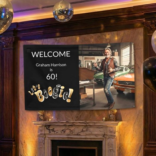 Men's 60th Birthday Party Photo Banner