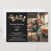 Men's 60th Birthday Party Photo Einladung (Vorderseite)