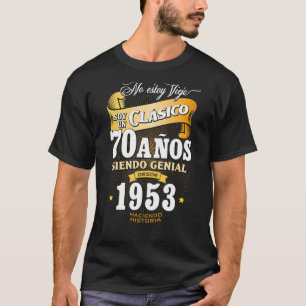 Mens 70. Geburtstagsgeschenk für Männer im spanisc T-Shirt