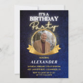 Mens 85. Geburtstag Einladungen Elegant Chic (Vorderseite)