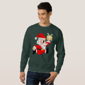 Men's 8-Bit Weihnachtsklaus Ugly Christmas Sweatsh Sweatshirt (Vorne ganz)