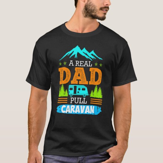 Mens a Real Vater Pullman Caravan Camping Camper C T-Shirt (Vorderseite)