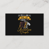 Mens Accordion Musician Accordion Music Squeezebox Visitenkarte (Vorderseite)
