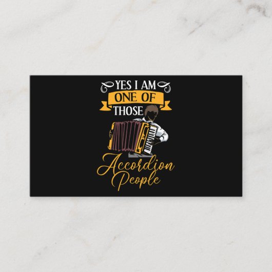 Mens Accordion Musician Accordion Music Squeezebox Visitenkarte (Vorderseite)