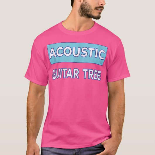 Mens Acoustic Guitar Tree T-Shirt (Vorderseite)