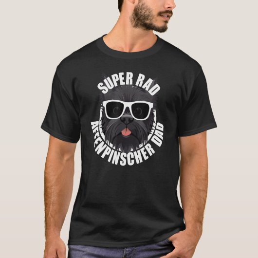 Mens Affenpinscher Dad Fatheru2019s Day Monkey Te T-Shirt (Vorderseite)