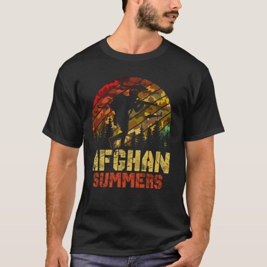 Mens Afghan Summers Veteran Vintag T-Shirt (Vorderseite)