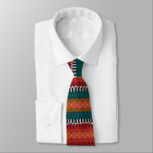 Mens African Geeometric Multi Color Krawatte (Gebunden)