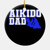 Mens Aikido Dad Father Fighter Martial Arts Fight Keramik Ornament (Hinten)