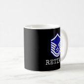 Mens Air Force Remüde E7 Master Sergeant Kaffeetasse (VorderseiteRechts)