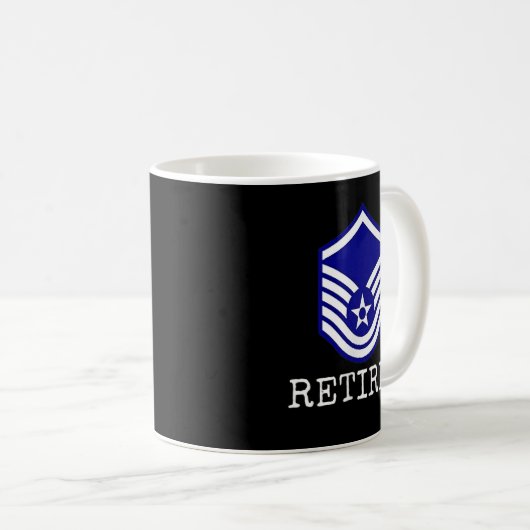 Mens Air Force Remüde E7 Master Sergeant Kaffeetasse (VorderseiteRechts)