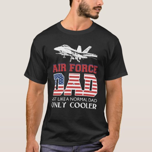 Mens Air Force Vater US Flagge Veteran Desig T-Shirt (Vorderseite)