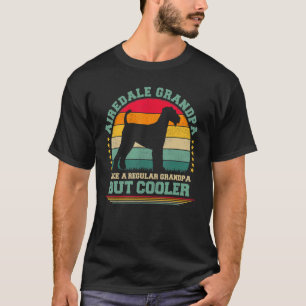 Mens Airedale Hund Vintag Airedale Großvater Vater T-Shirt