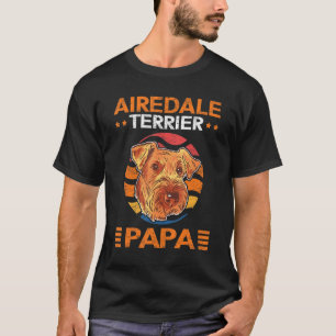 Mens Airedale Terrier Papa Vater Airedale Terrie T-Shirt