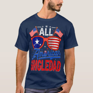 Mens All American Singledad 4. Juli USA Flag S T-Shirt