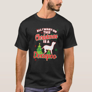 Mens All I Want On This Christmas Is A Doxiepoo Xm T-Shirt