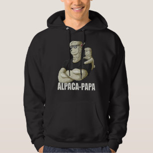 Mens Alpaca Papa Mit dem Llama Alpaca Son für Väte Hoodie