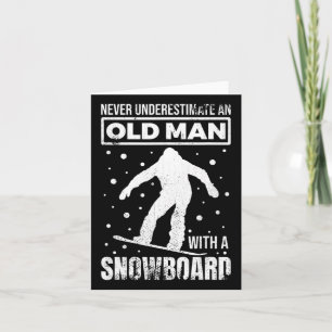 Mens Alter Snowboarder Opa Snowboard Enthusiasten Karte