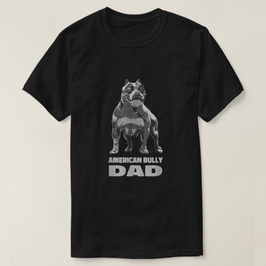 Mens American Bully Vater Dog Owner T-Shirt (Design vorne)