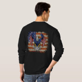 "Men's American Eagle Flag Long Sleeve T-Shirt" T-Shirt (Schwarz voll)