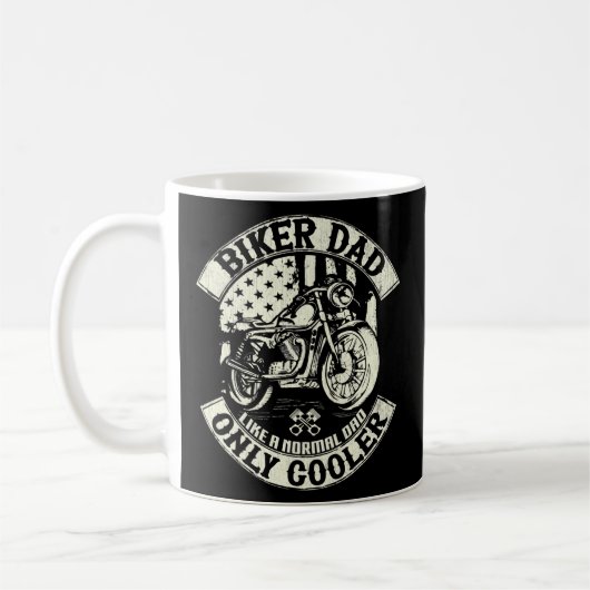 Mens American Flag Biker Vater Motorrad Kaffeetasse (Links)