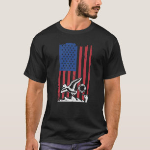 Mens American Flag Ente Jagd auf Waterfowl Hun T-Shirt