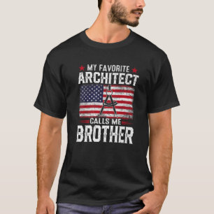 Mens American Flag Mein Lieblingsarchitekt nennt m T-Shirt