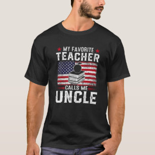 Mens American Flag Mein Lieblingslehrer nennt mich T-Shirt